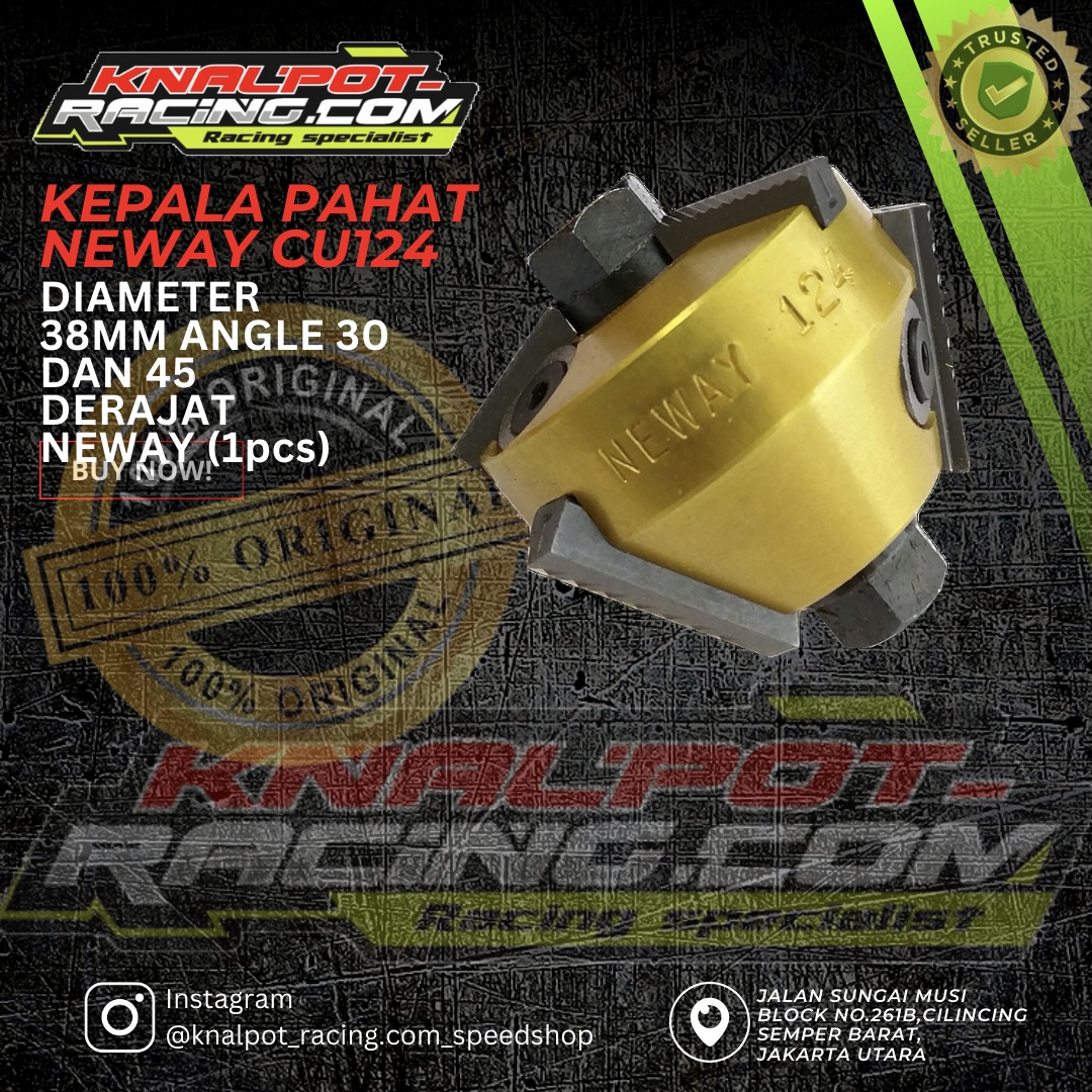 KEPALA PAHAT NEWAY CU124 DIAMETER 38MM ANGLE 30 DAN 45 DERAJAT NEWAY (1pcs)